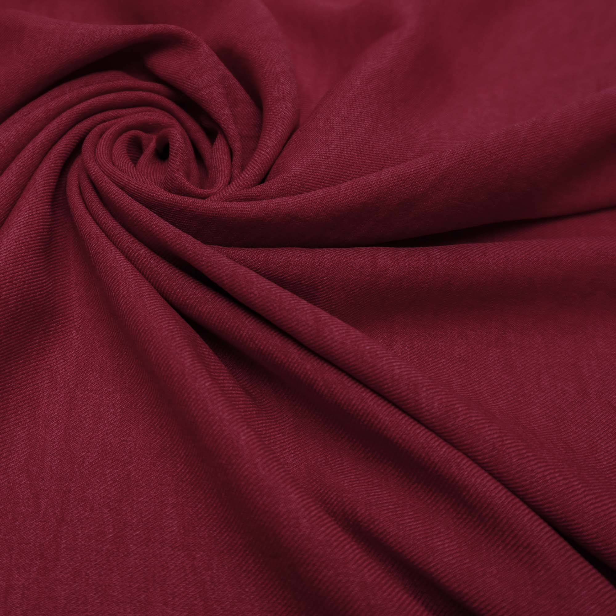 Tecido alfaiataria com textura de linho vermelho cereja