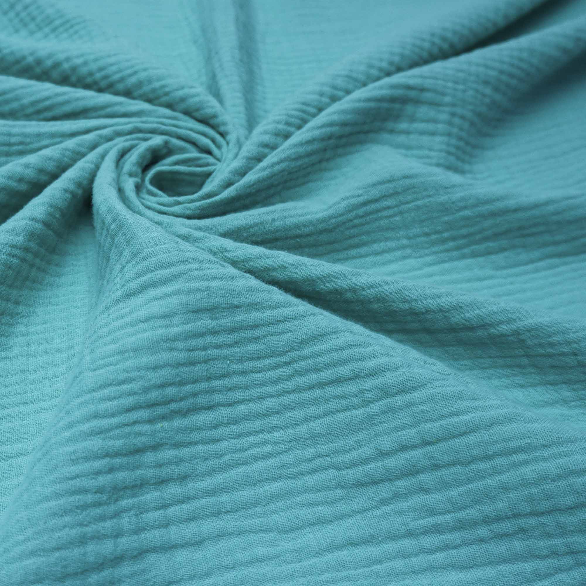 Tecido gaze 100% algodão azul turquesa