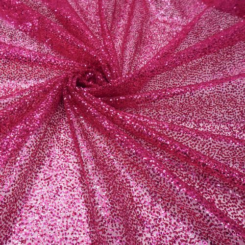 Tecido tule glitter leve pink