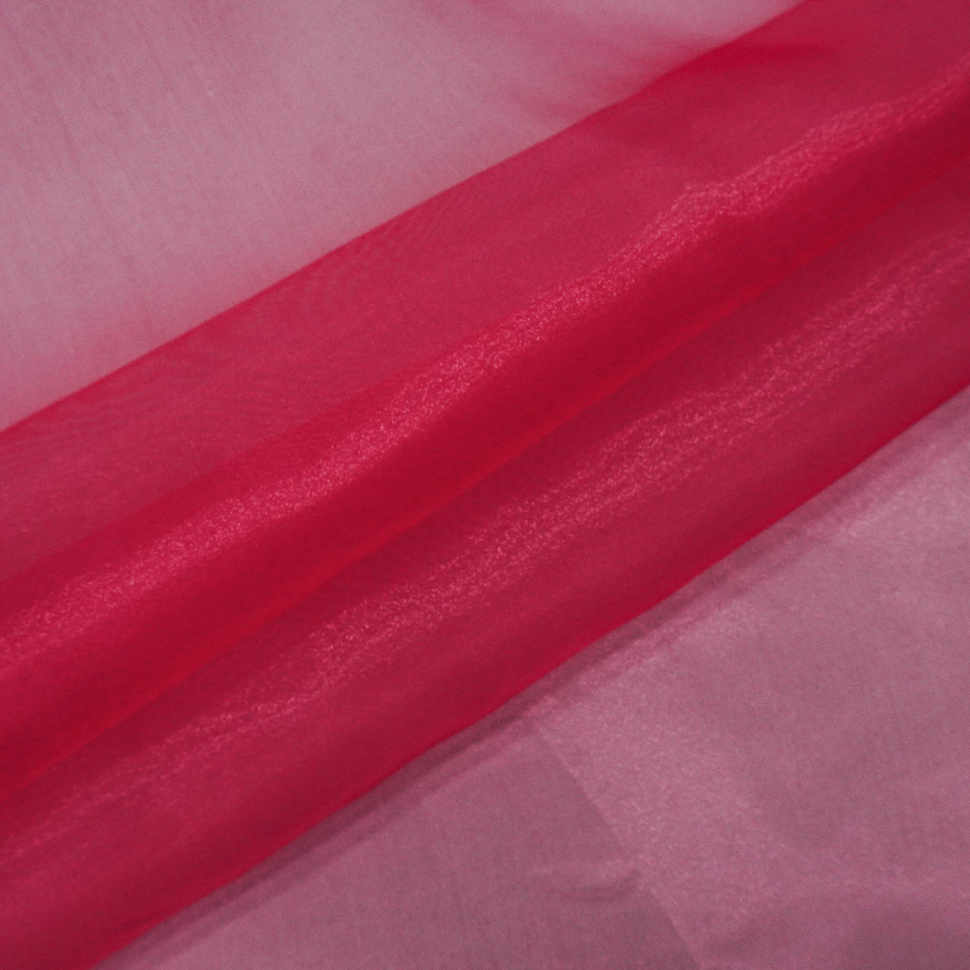 Tecido organza cristal rosa goiaba