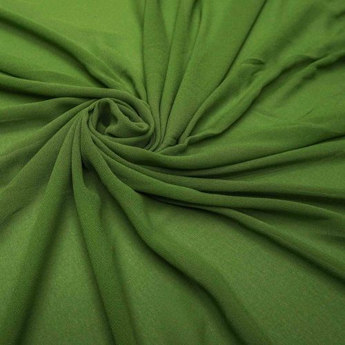 Tecido musseline toque de seda verde oliva