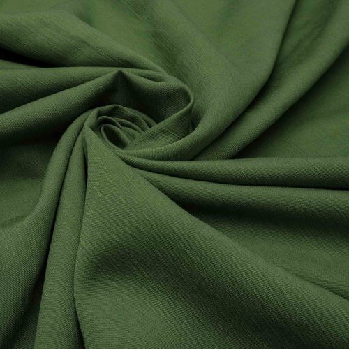 Tecido viscose twill trama de linho verde oliva claro