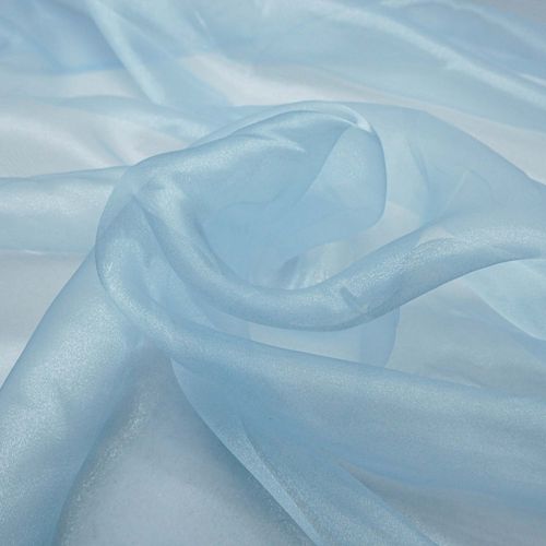 Tecido organza cristal azul serenity