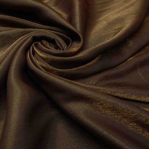 Tecido viscose rayon cristal marrom/dourado