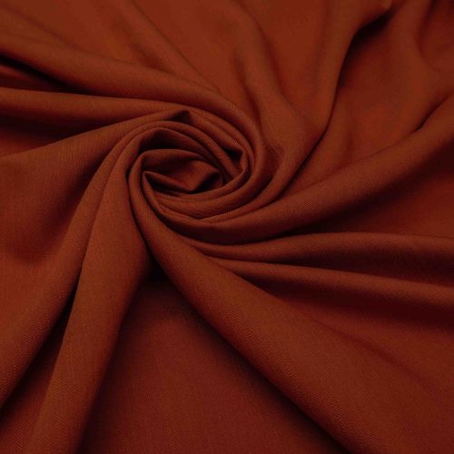 Tecido viscose twill trama de linho terracota