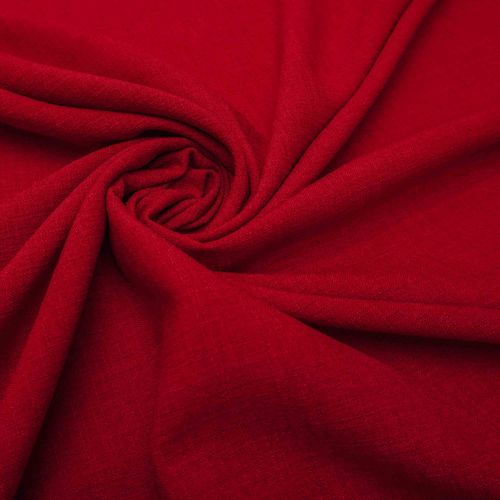 Tecido poliéster com textura de linho vermelho