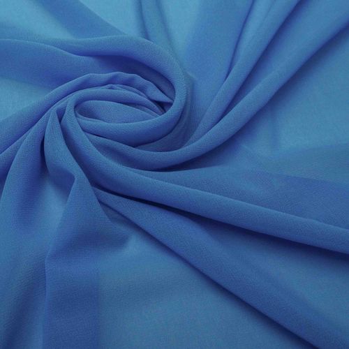 Tecido musseline toque de seda azul serenity