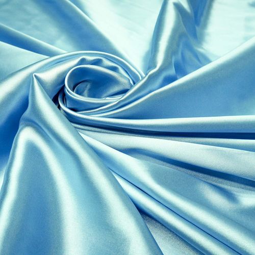 Tecido cetim com elastano azul serenity