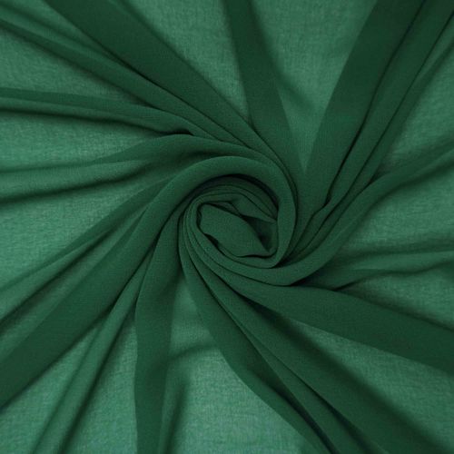 Tecido musseline toque de seda verde esmeralda - und 105x147cm
