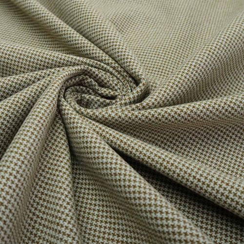Tecido tweed pied poule mocha mousse