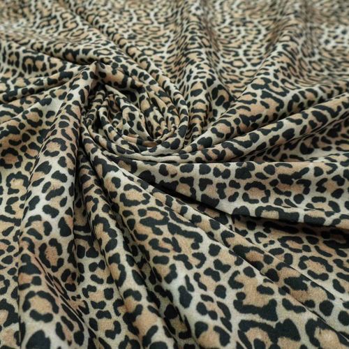 Tecido seda pluma estampado animal print
