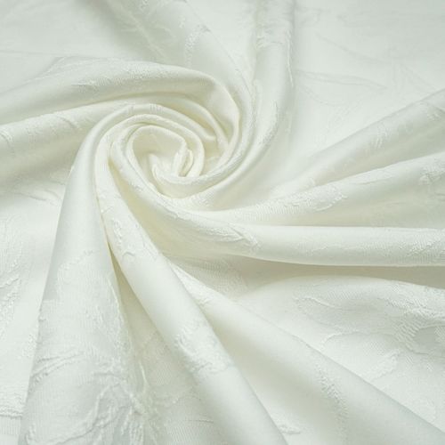 Tecido jacquard floral off white