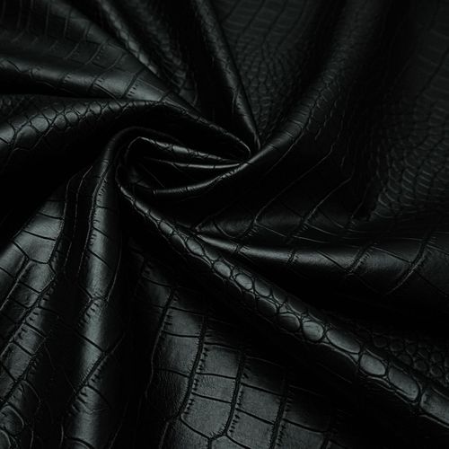 Tecido sintético textura croco preto