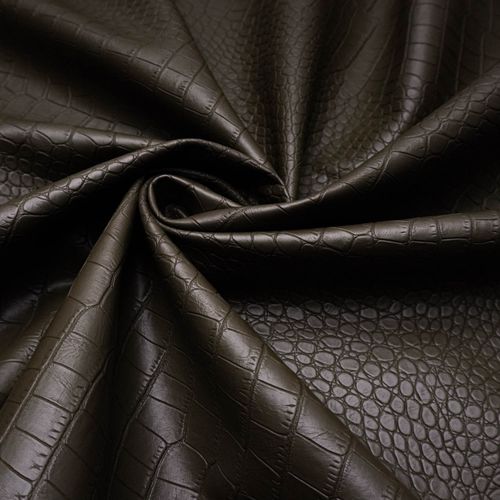 Tecido sintético textura croco marrom