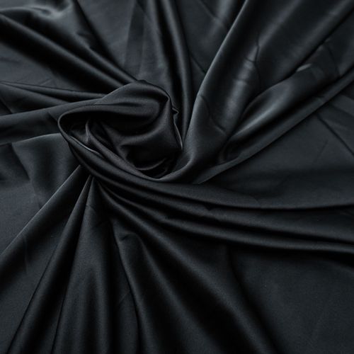 Tecido crepe lorraine preto