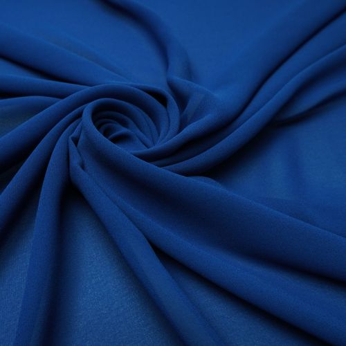 Tecido musseline toque de seda azul royal