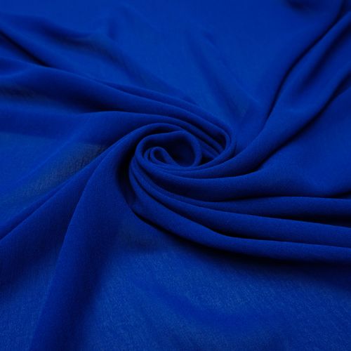 Tecido musseline toque de seda azul royal