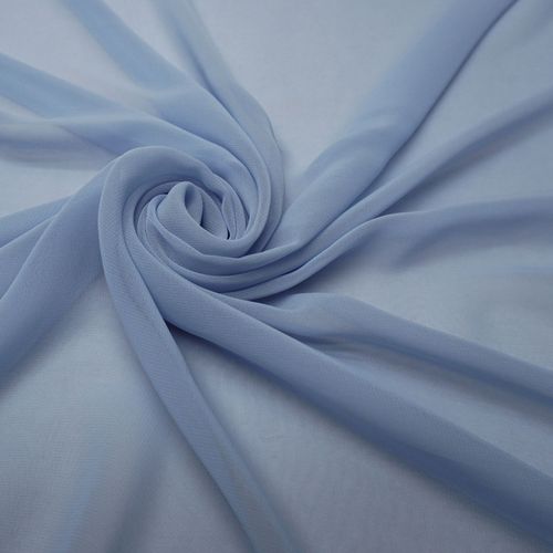 Tecido musseline toque de seda azul serenity