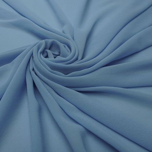 Tecido musseline toque de seda azul serenity