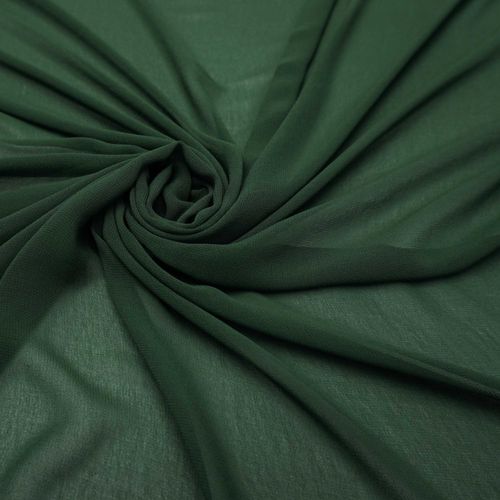 Tecido musseline toque de seda verde esmeralda