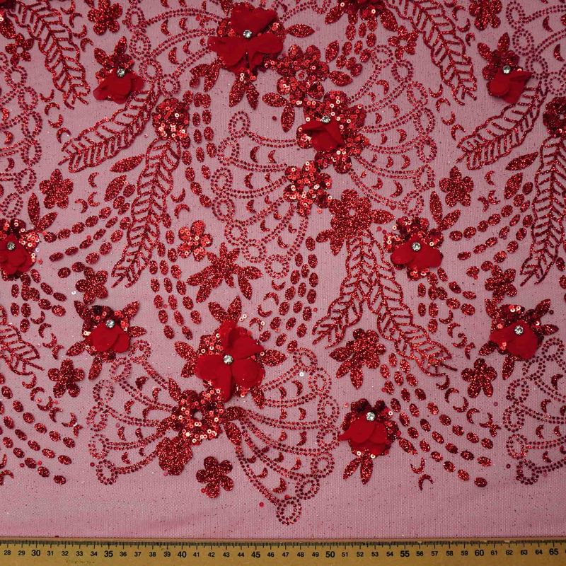 10846-TECIDO-RENDA-TULE-COM-GLITTER-BORDADO-FLORAL-VERMELHO -3-