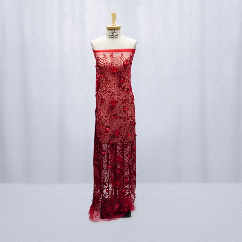 10846-TECIDO-RENDA-TULE-COM-GLITTER-BORDADO-FLORAL-VERMELHO -4-