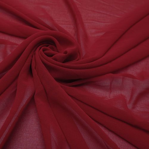 Tecido musseline toque de seda vermelho escuro