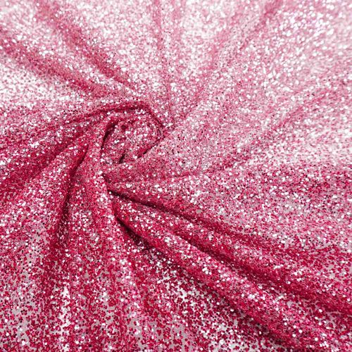 Tecido tule com glitter degradê rosa e pink