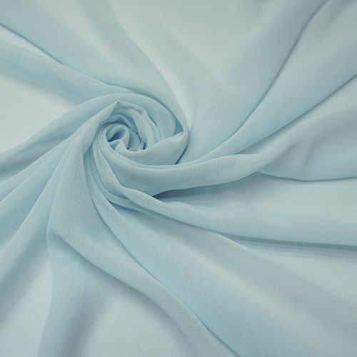 Tecido musseline toque de seda azul bebê