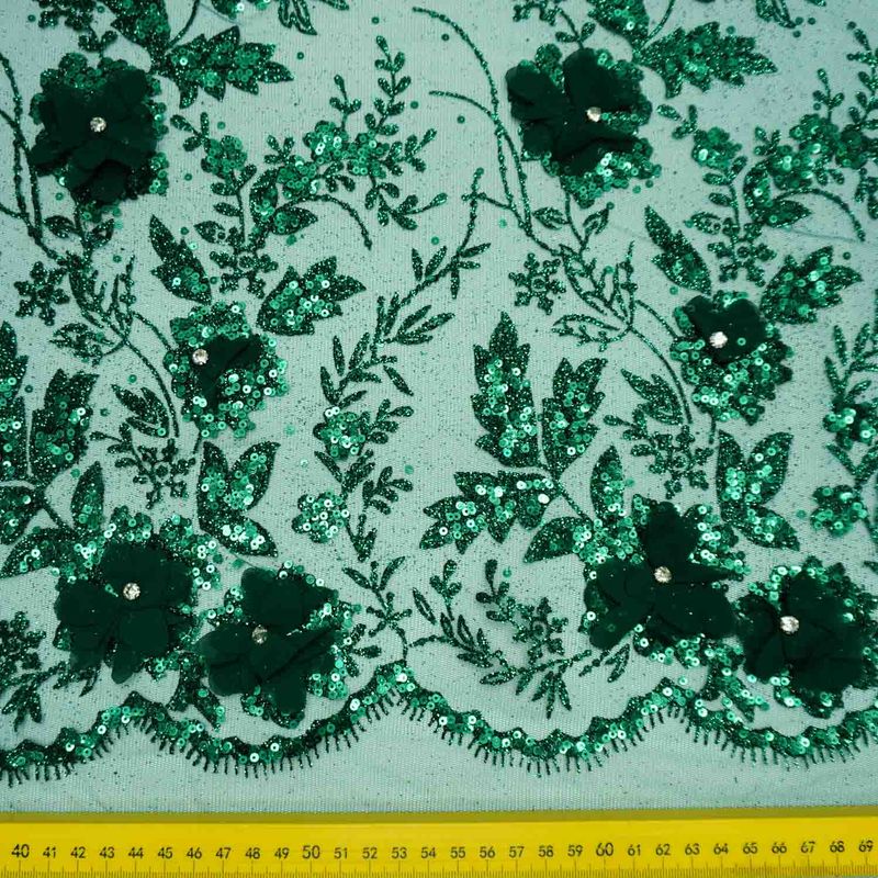 11301-TECIDO-RENDA-TULE-GLITTER-E-PAETE-COM-FLOR-3D-VERDE-ESMERALDA-3