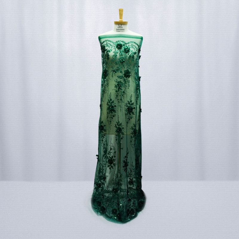 11301-TECIDO-RENDA-TULE-GLITTER-E-PAETE-COM-FLOR-3D-VERDE-ESMERALDA-4