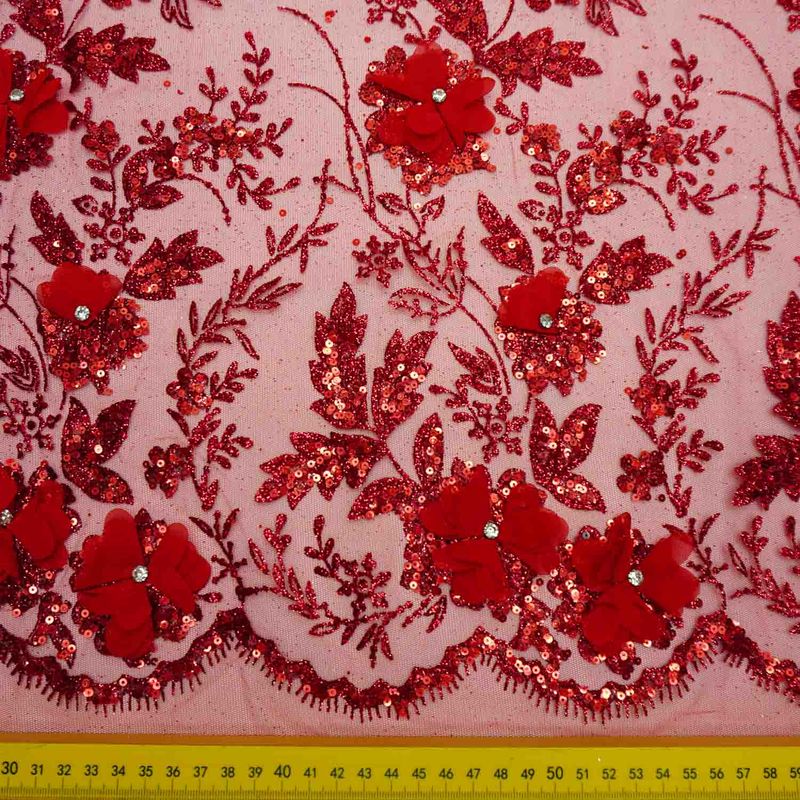 11306-TECIDO-RENDA-TULE-GLITTER-E-PAETE-COM-FLOR-3D-VERMELHO-3