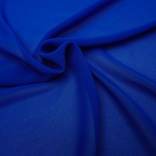 Tecido musseline toque de seda azul royal