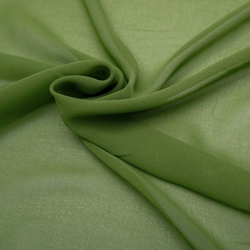 Tecido musseline toque de seda verde oliva