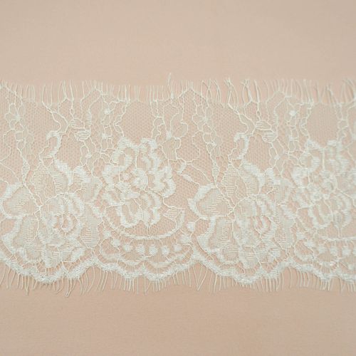 Tecido bico de renda chantilly branco - unid 150x10cm