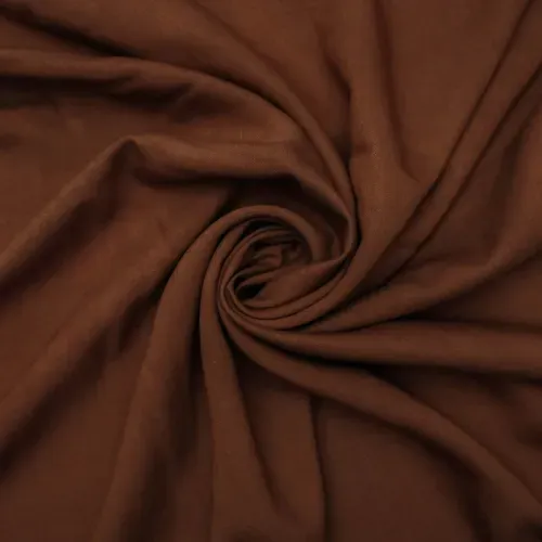 Tecido viscose twill trama de linho marrom - unid 57x150cm