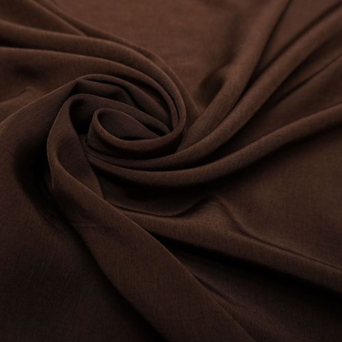 Tecido viscose toque de seda marrom chocolate