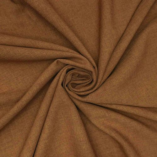 Tecido poliéster com textura de linho marrom - unid 60x147cm