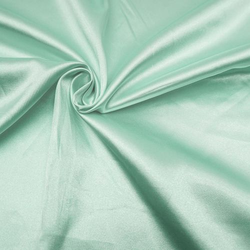 Tecido cetim toque de seda com elastano azul tiffany claro