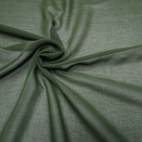 Tecido musseline toque de seda verde oliva