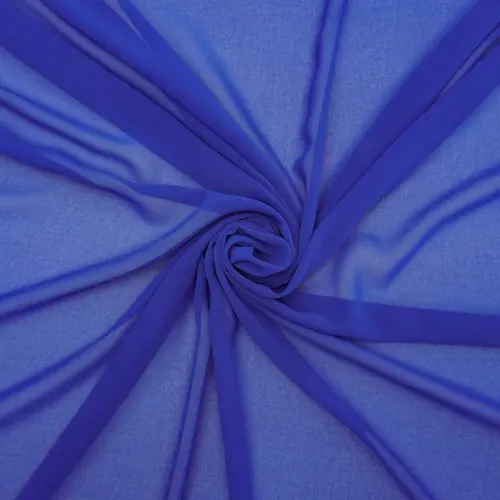 Tecido musseline toque de seda azul royal - und 136x147cm