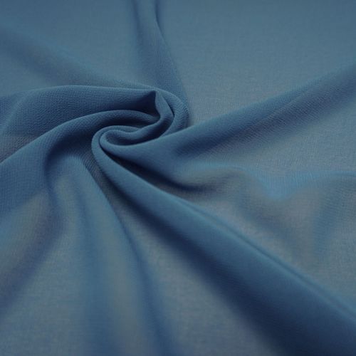 Tecido musseline toque de seda azul acinzentado