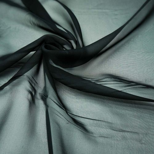 Tecido gazar toque de seda preto