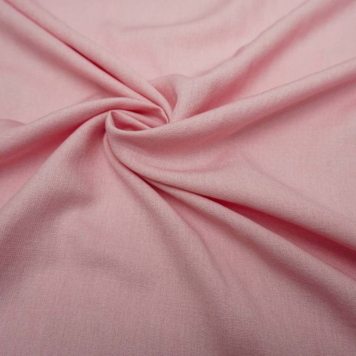 Tecido viscose camisaria trama de linho rosa claro