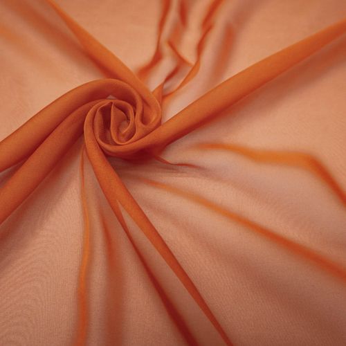 Tecido gazar toque de seda laranja