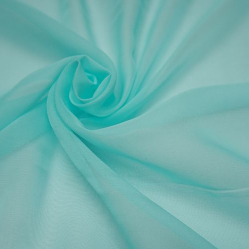 Tecido gazar toque de seda azul tiffany