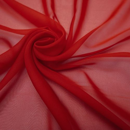 Tecido gazar toque de seda vermelho