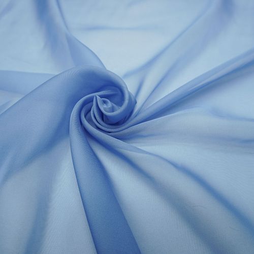 Tecido gazar toque de seda azul serenity