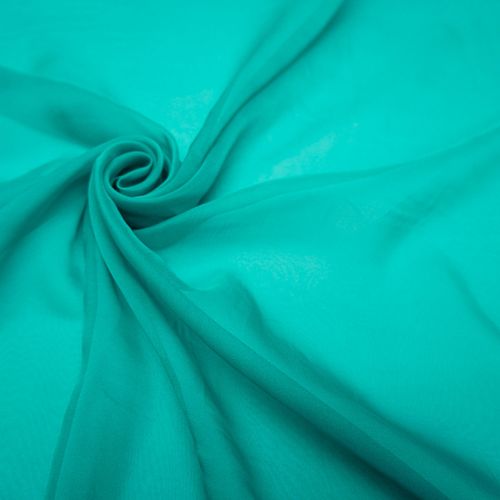 Tecido gazar toque de seda verde turquesa