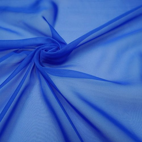 Tecido gazar toque de seda azul royal